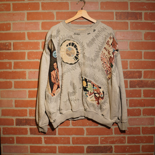 Trevs1of1 Custom Mac Miller Grey Crewneck