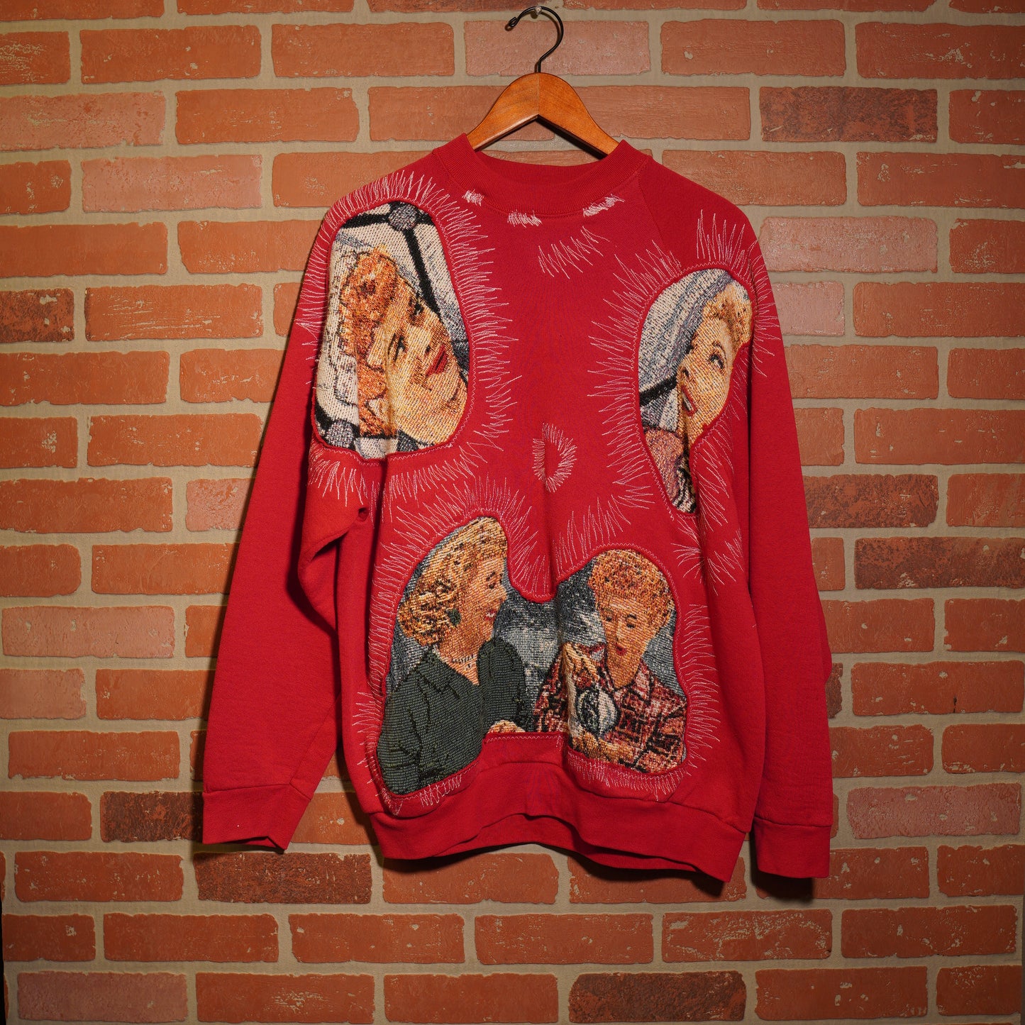 Trevs1of1 Custom Best Friends Red Crewneck