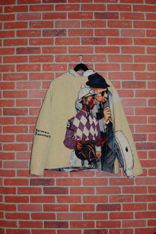 1of1 Hand-Made Norman Rockwell "Artist" Blanket Hoodie