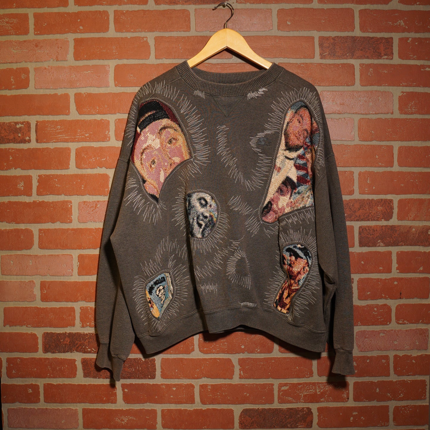 Trevs1of1 Custom Mac Miller Dark Grey Crewneck