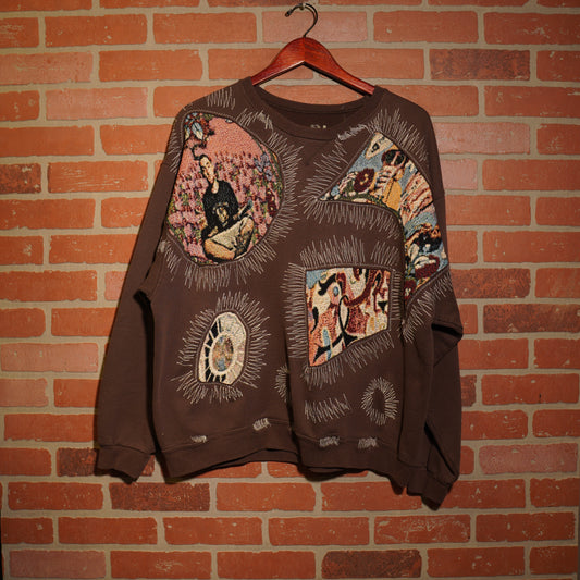 Trevs1of1 Custom Mac Miller Brown Crewneck