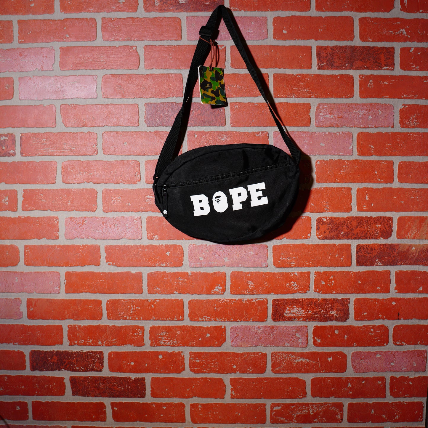 Bape A Bathing Ape Black Side Bag