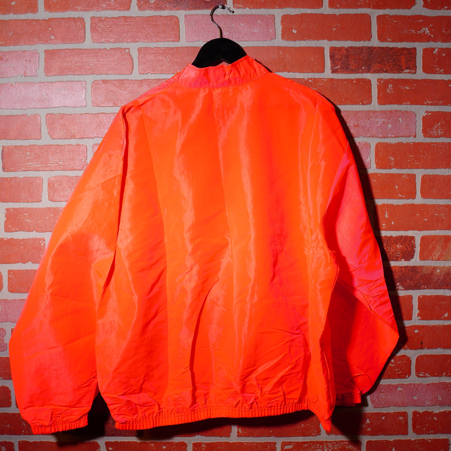 VTG Surf Style Orange Quarter-Zip Windbreaker