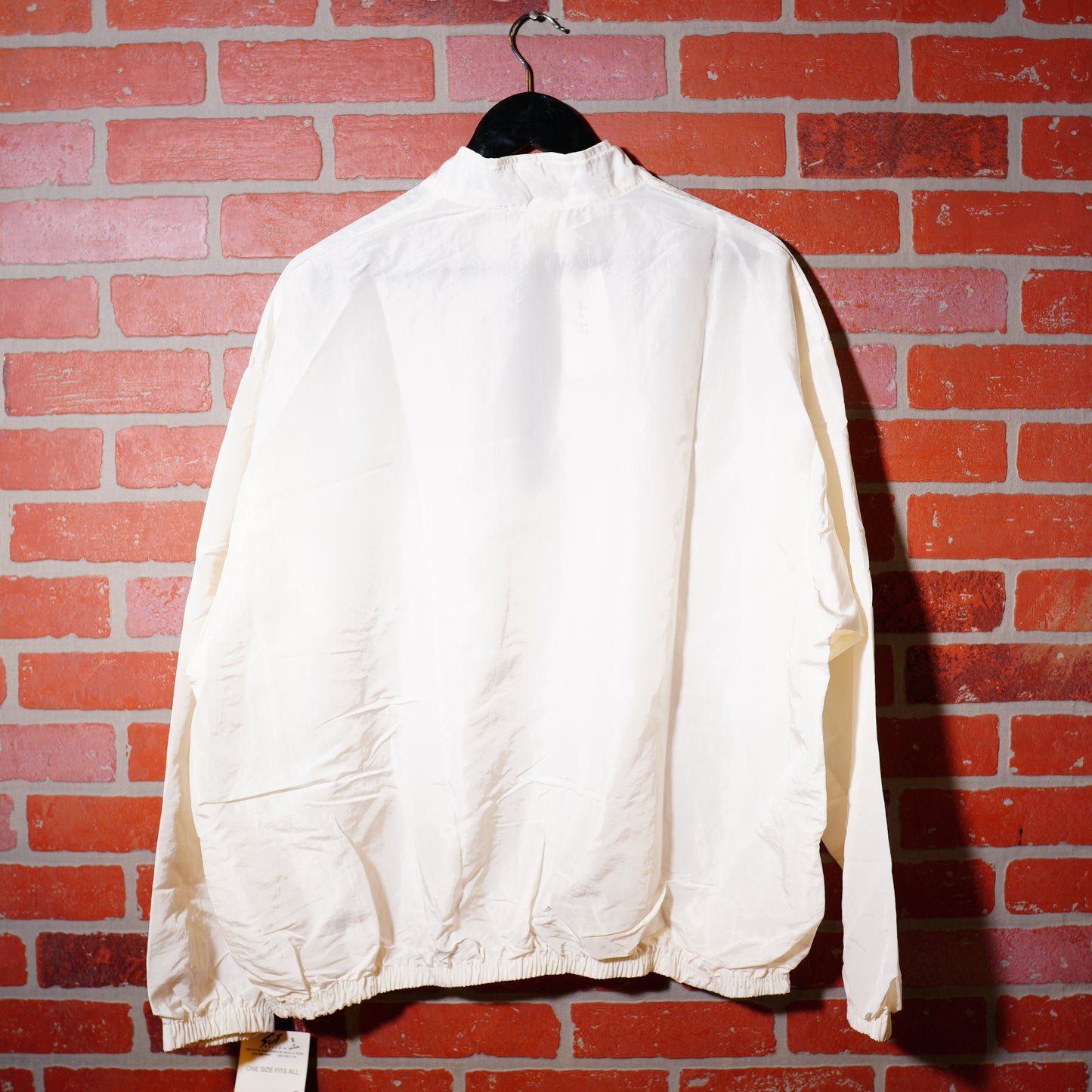 VTG Surf Style White Quarter-Zip Windbreaker