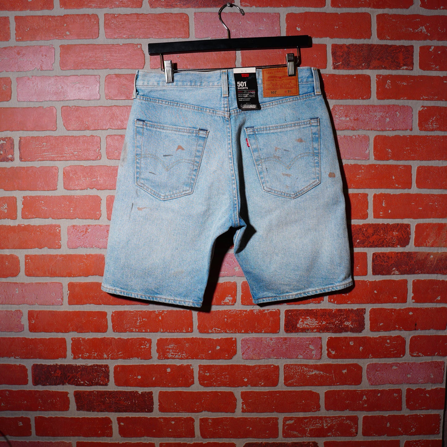 DS Levis 501 Distressed Denim Jean Shorts