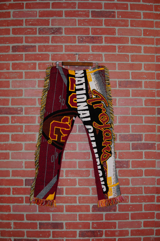 1of1 Hand-Made Vintage USC "Trojans" Blanket Pants