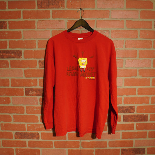VTG Spongebob Leave My Brain Alone L/S Tee