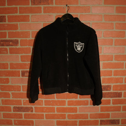 VTG Oakland Raiders Black Fleece Jacket