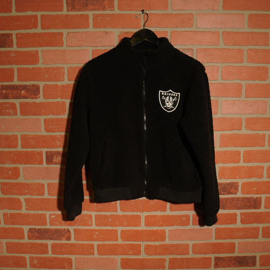 VTG Oakland Raiders Black Fleece Jacket