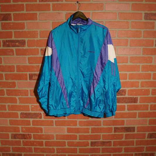 VTG Adidas Blue Zip-Up Windbreaker Jacket