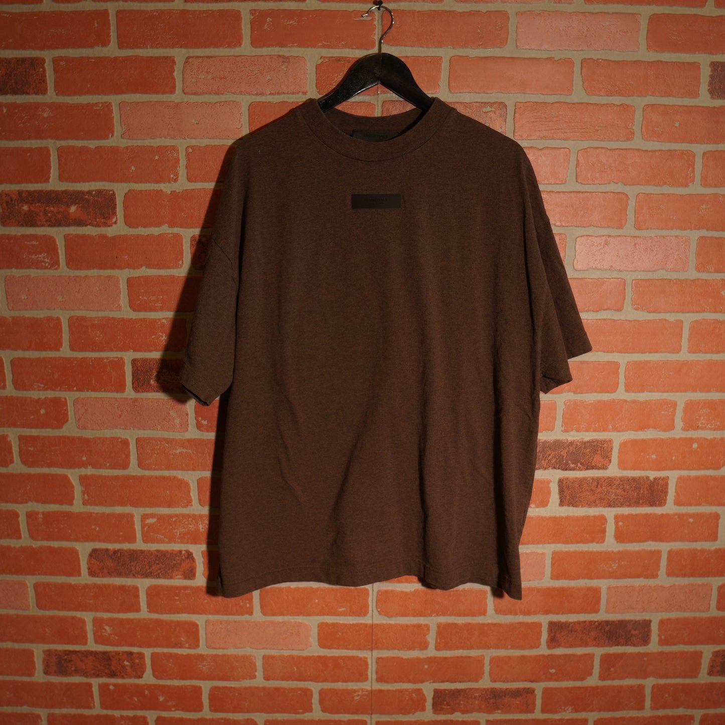 Fear Of God Essentials Brown Center Logo Oversized Tee
