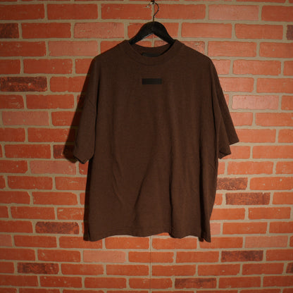 Fear Of God Essentials Brown Center Logo Oversized Tee