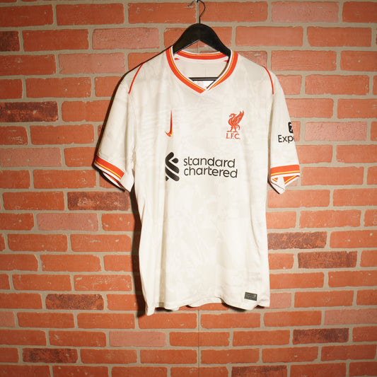 Nike Liverpool F.C. White Futbol Soccer Kit Jersey