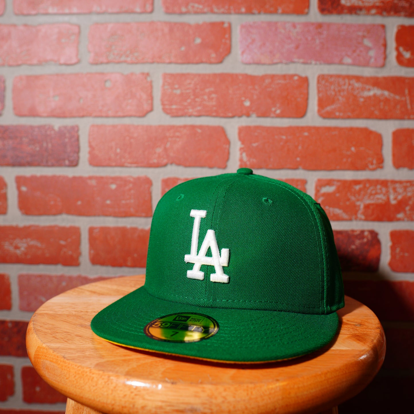 MLB Los Angeles Dodgers Green 1988 World Series Patch Fitted Hat