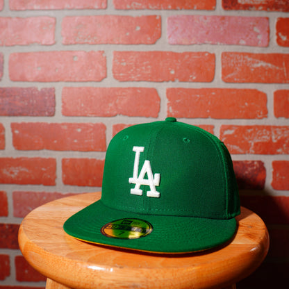 MLB Los Angeles Dodgers Green 1988 World Series Patch Fitted Hat