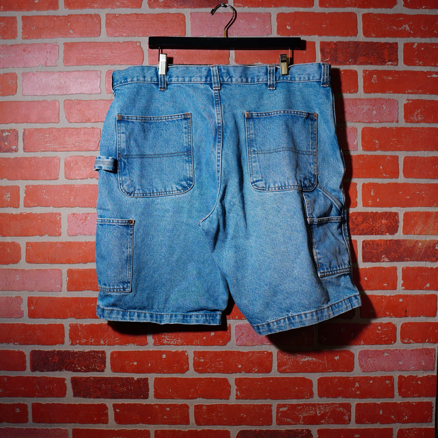 VTG Route 66 Cargo Denim Jean Shorts