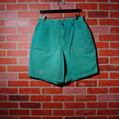 VTG Reebok Above The Rim Green Denim Shorts