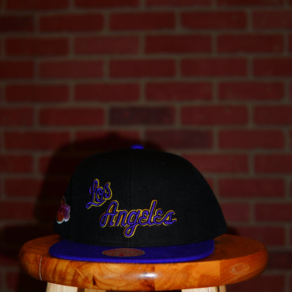 NBA Los Angeles Lakers Script Logo Snapback Hat