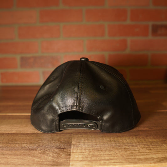 Stussy Leather Black Snapback Hat