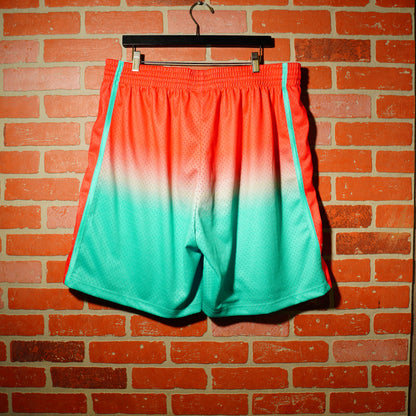 Mitchell & Ness NBA San Antonio Spurs Orange/Green Fade Shorts