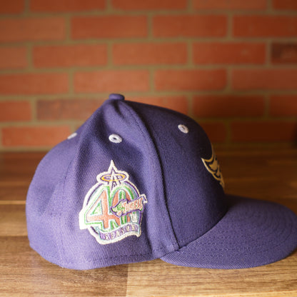 VTG MLB Los Angeles Angels Purple Logo Fitted Hat