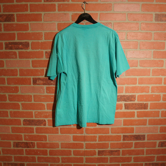 VTG Adidas Teal Embroidered Logo Tee