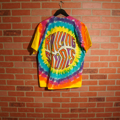 VTG DS Liquid Blue Rolling Stones Logo Tye-Dye Tee