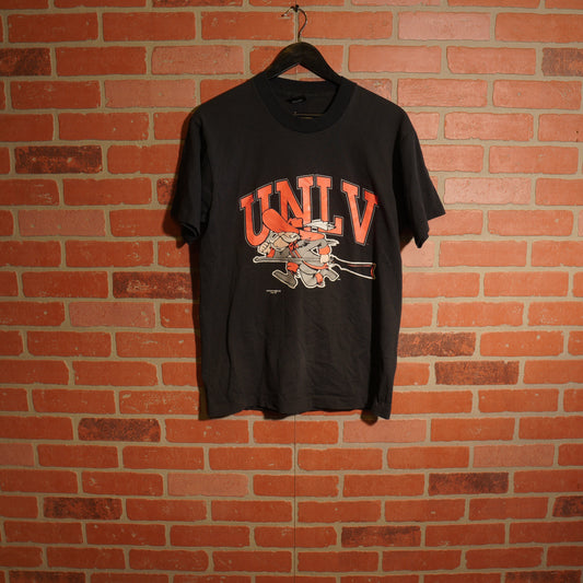 VTG UNLV Runnin Rebel Black Mascot Tee