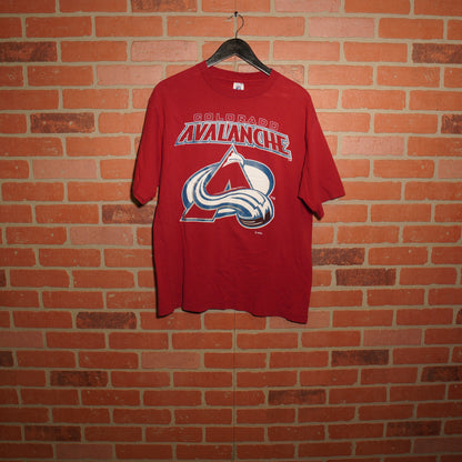 VTG NHL Colorado Avalanche Red Logo Tee