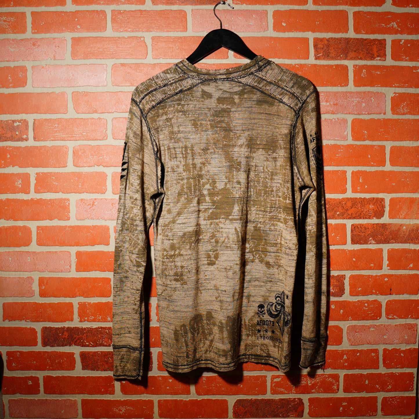 VTG Y2K Affliction Eagle Waffle L/S Tee