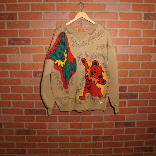 Trevs1of1 1990's Grateful Dead Dancing Bears Sand Russell Crewneck