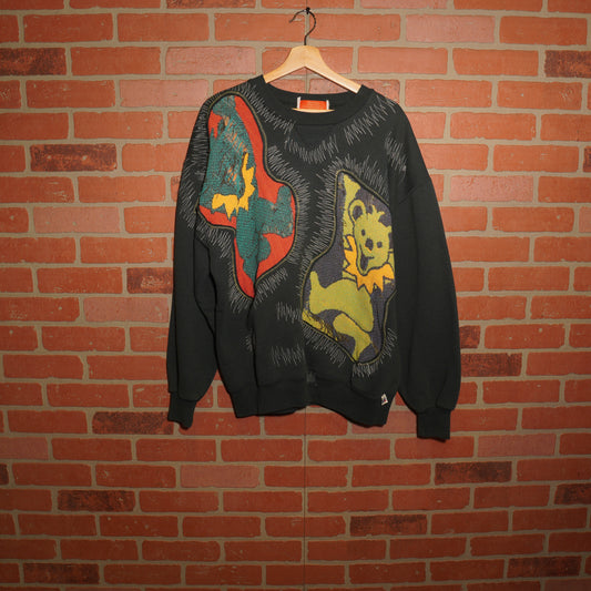 Trevs1of1 1990's Grateful Dead Dancing Bears Black Russell Crewneck