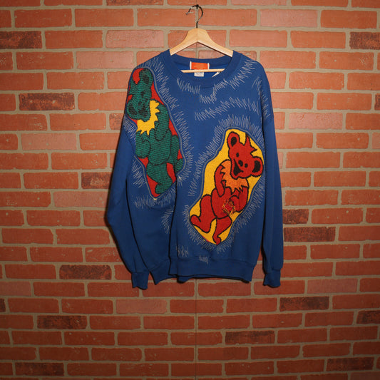Trevs1of1 1990's Grateful Dead Dancing Bears Blue Jerzees Crewneck