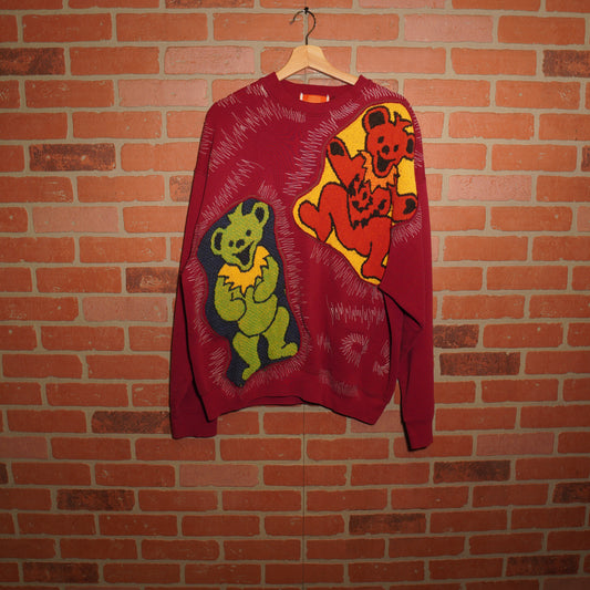 Trevs1of1 1990's Grateful Dead Dancing Bears Red BVD Crewneck