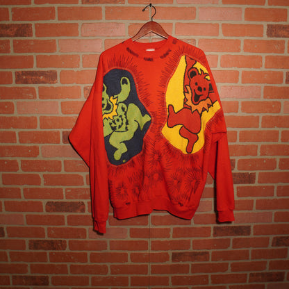Trevs1of1 1990's Grateful Dead Dancing Bears Red Hanes Crewneck