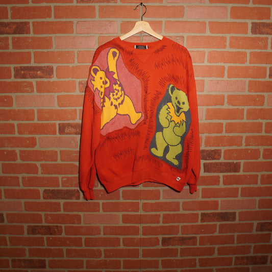 Trevs1of1 1990's Grateful Dead Dancing Bears Red Russell Crewneck
