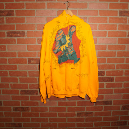 Trevs1of1 1990's Grateful Dead Dancing Bears Yellow Hoodie