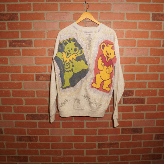 Trevs1of1 1990's Grateful Dead Dancing Bears Grey Hanes Crewneck