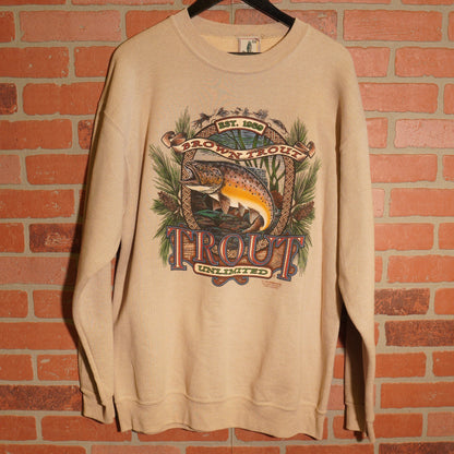 VTG 1994 Red Tail Trout Unlimited Crewneck