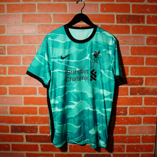 Nike Liverpool F.C. Green Soccer Kit Jersey