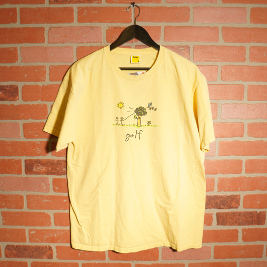 Golf Yellow Sketch Tee
