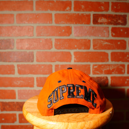 Supreme Orange Snapback Logo Hat