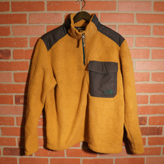 VTG The North Face Brown Fleece Quarter-Zip Jacket