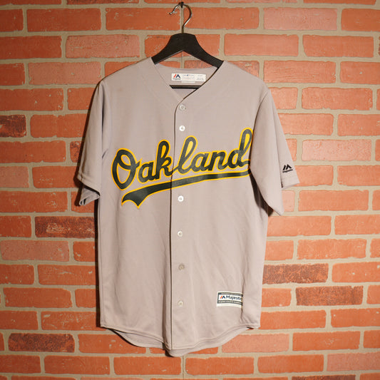 VTG MLB Oakland Athletics Grey Baseball Jersey