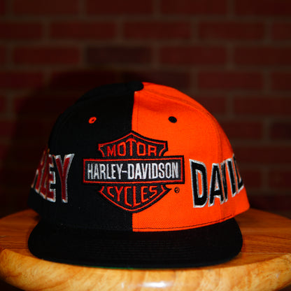 VTG Harley-Davidson Split Logo Snapback Hat