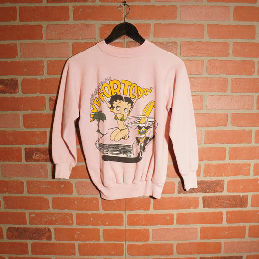 VTG Betty Boop Live For Today Pink Crewneck