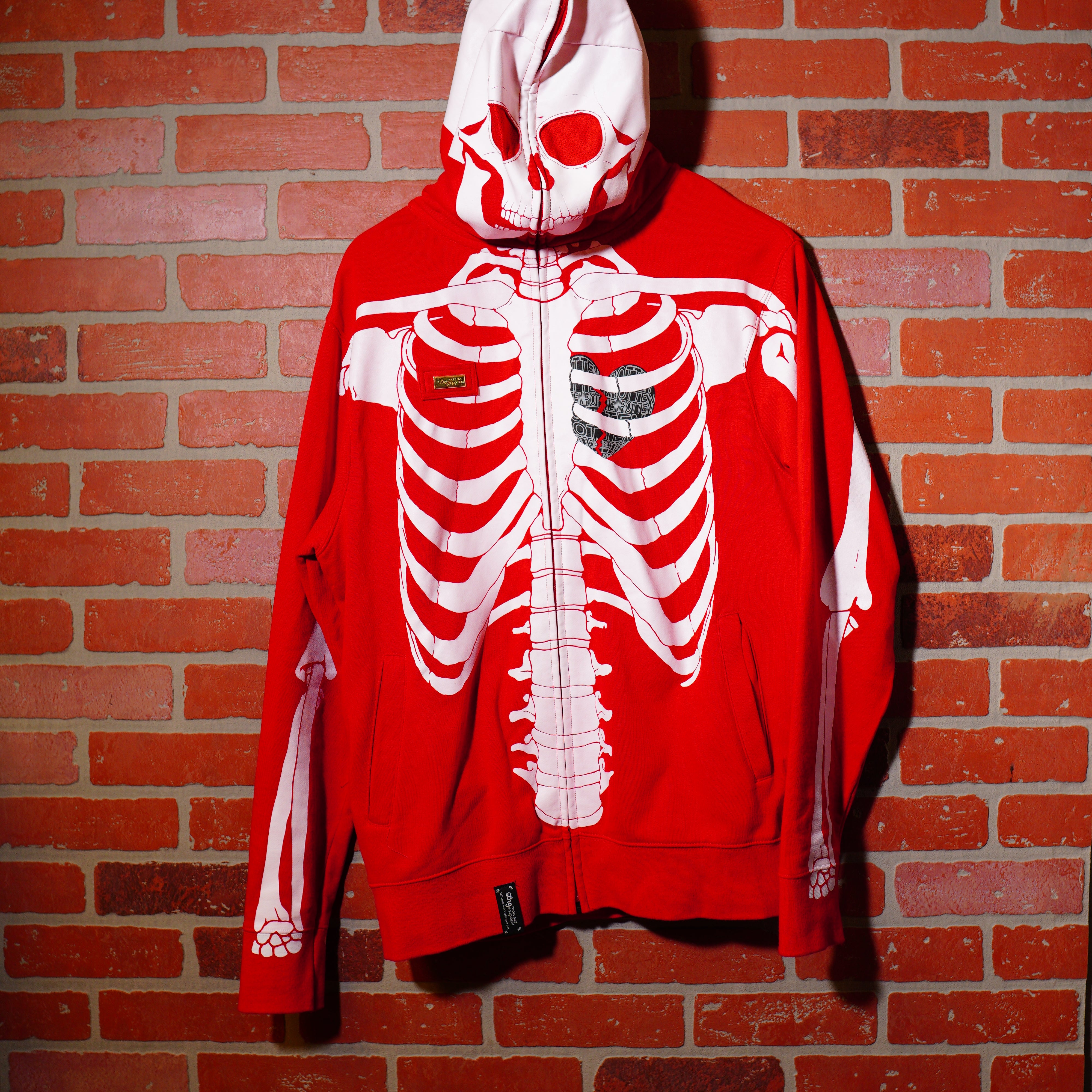 Red skeleton hoodie new arrivals