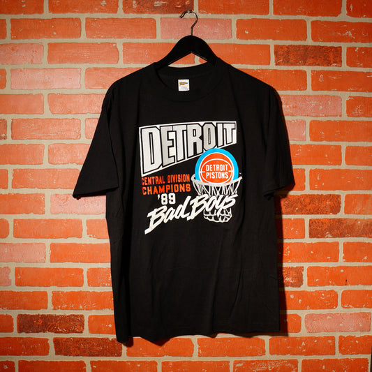 VTG 1989 NBA Detroit Pistons Central Division Champs Tee