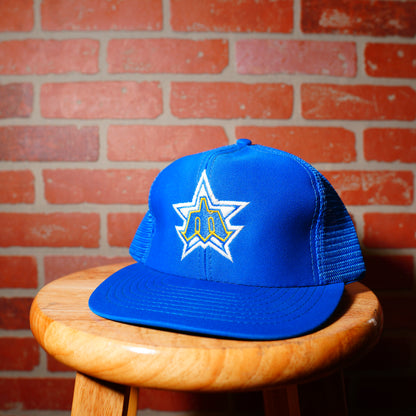 VTG MLB Seattle Mariners Trident Logo Trucker Hat