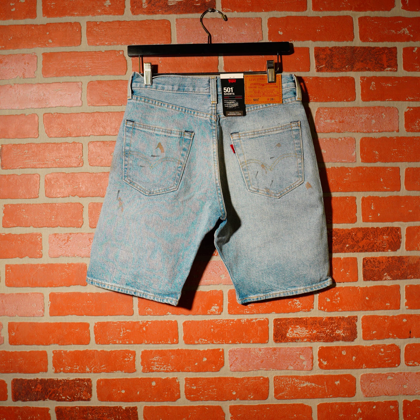 DS Levis 501 Painted Denim Jean Shorts